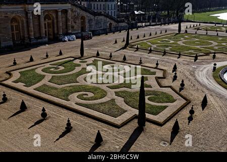 Château de Versailles - Château de Versailles, France = les jardins en hiver Banque D'Images