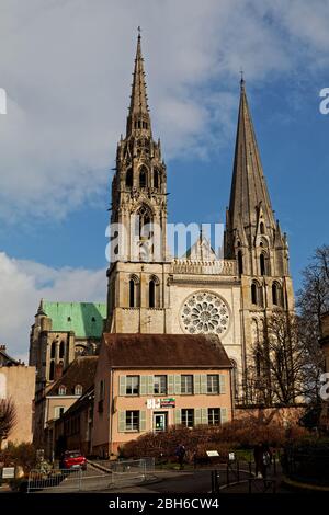 Cathédrale de Chartres, Chartres, France – notre Dame de Chartres - Cathédrale notre-Dame de Chartres Banque D'Images