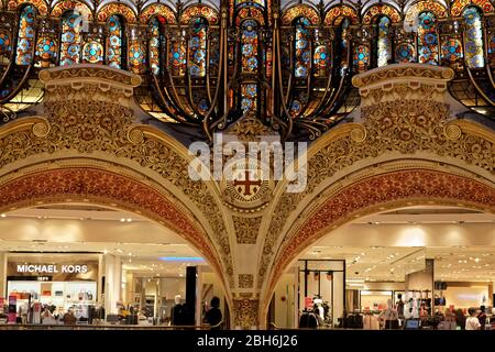 Galeries Lafayette Haussman, Paris, France Banque D'Images