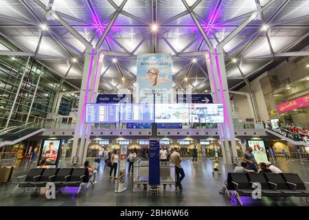 Mulhouse, France – 31 août 2019 : terminal de l'aéroport Bâle-Mulhouse (EAP) en France. Banque D'Images