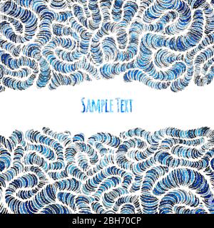 Superbe modèle de carte avec motif vague. Illustration vectorielle Illustration de Vecteur