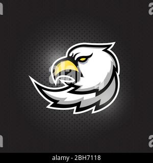 Logo représentant une mascotte à tête aigle Illustration de Vecteur