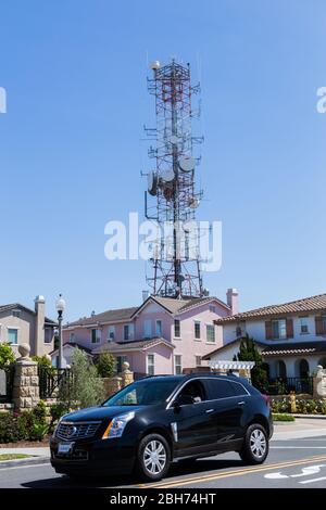 La radio se trouve sur signal Hill, près de Hilltop Park. Californie du Sud, États-Unis Banque D'Images