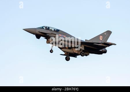 Royal Air Force Eurofighter EF-2000 Typhoon T3 piste d'atterrissage 31. Banque D'Images