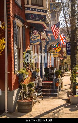 Rue principale à Jim Thorpe, Pennslyvania Banque D'Images