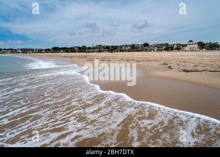 Platja de la Coma-ruga, El Vendrell, Baix Penedès, Tarragone, Catalogne Banque D'Images