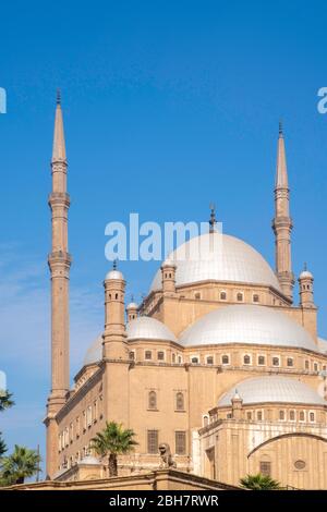 Vue extérieure de la Mosquée de Muhammad Ali, Al Abageyah, El-Khalifa, gouvernat du Caire, Egypte. Banque D'Images