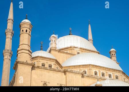 Vue extérieure de la Mosquée de Muhammad Ali, Al Abageyah, El-Khalifa, gouvernat du Caire, Egypte. Banque D'Images