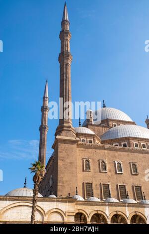 Vue extérieure de la Mosquée de Muhammad Ali, Al Abageyah, El-Khalifa, gouvernat du Caire, Egypte. Banque D'Images