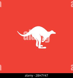 Modèle vectoriel avec logo représentant un animal kangourou Illustration de Vecteur