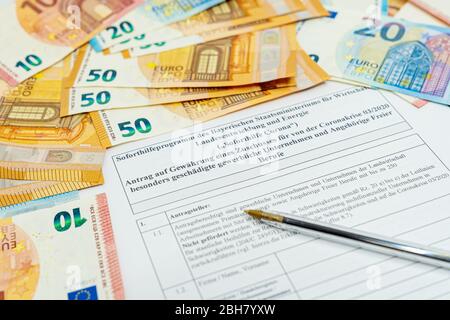 25.03.2020, Berlin, Berlin, Allemagne - demande d'aide d'urgence du Ministère bavarois des affaires économiques à la suite de la couronne Banque D'Images