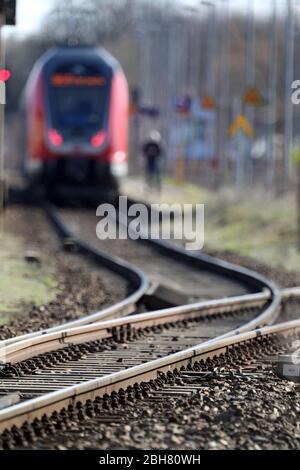 22.03.2020, Zossen, Brandebourg, Allemagne - système de piste. 00S200322D100CAROEX.JPG [AUTORISATION DU MODÈLE: NON, AUTORISATION DE PROPRIÉTÉ: OUI (c) images caro / Sorge, ht Banque D'Images