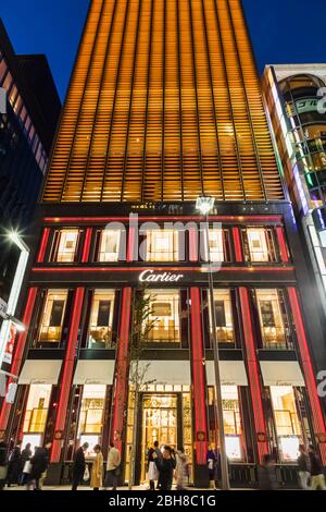 Le Japon, Honshu, Tokyo, Ginza, boutique Cartier Banque D'Images