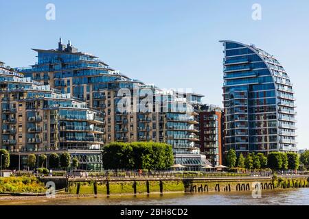 L'Angleterre, Londres, Battersea, Complexe résidentiel Riverside Banque D'Images