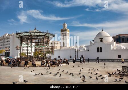 Argelia, Argel City, place des Martyrs, Mosquée Djemaa El-Djedid, UNESCO Banque D'Images