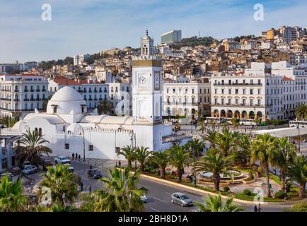 Argelia, Argel City, place des Martyrs, Mosquée Djemaa El-Djedid, UNESCO Banque D'Images