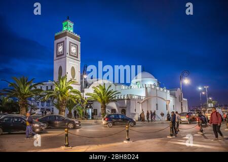 Argelia, Argel City, place des Martyrs, Mosquée Djemaa El-Djedid, UNESCO Banque D'Images