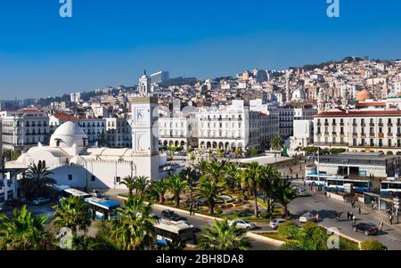 Argelia, Argel City, place des Martyrs, Mosquée Djemaa El-Djedid, UNESCO Banque D'Images