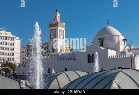 Argelia, Argel City, place des Martyrs, Mosquée Djemaa El-Djedid, UNESCO Banque D'Images