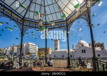 Argelia, Argel City, place des Martyrs, Mosquée Djemaa El-Djedid, UNESCO, Banque D'Images