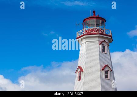 Le Canada, l'Île du Prince Édouard, East Point, phare d'East Point Banque D'Images