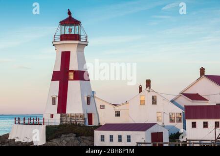 Canada, Nouveau-Brunswick, Île Campobello, Head Harbour lighthouse phare Banque D'Images