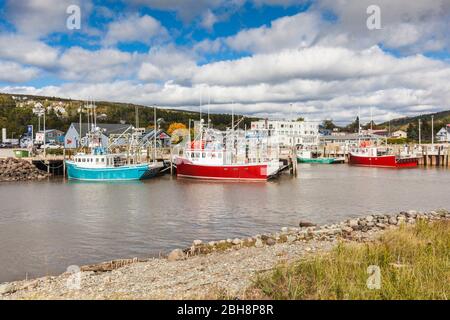 Canada, Nouveau-Brunswick, baie de Fundy, Alma, porte du parc national Fundy, port d'accès Banque D'Images