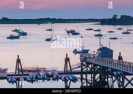 USA, New England, Massachusetts, Ipswich, aube sur Great Neck Banque D'Images
