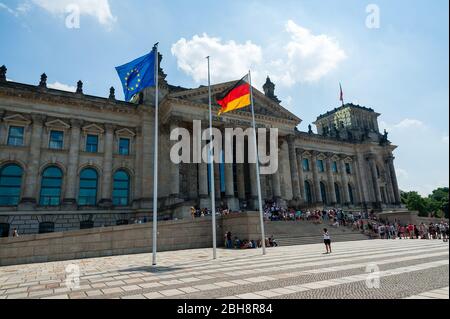 Deutscher Bundestag, Reichstags Gebäude, Parlament allemand, Banque D'Images
