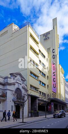 Le Coliseu do Porto, théâtre et salle de concert de la ville de Porto, dans un style moderne ou Art déco spectaculaire, a ouvert ses portes en 1941 Banque D'Images