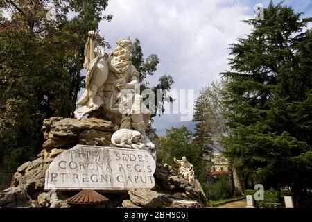 Palerme, vieille ville, Villa Giulia, Fontana del Genio, construite par Ignazio Marabitti en 1778 Banque D'Images