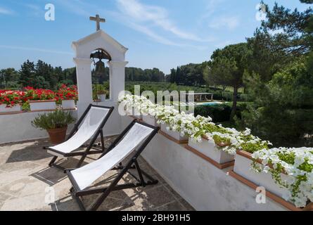 Italie, Mezzogiorno, Pouilles, Nardó, Villa la Riggia, Garten Banque D'Images