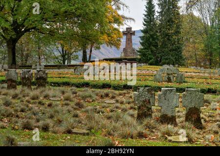 Cimetière militaire de Kastel-Staadt, Saartal, Rhénanie-Palatinat, Allemagne Banque D'Images