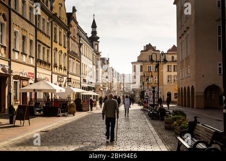 Europe, Pologne, Opole Voivodeship, Opole - marché principal - l'un des plus anciens ensembles de ville en Pologne Banque D'Images