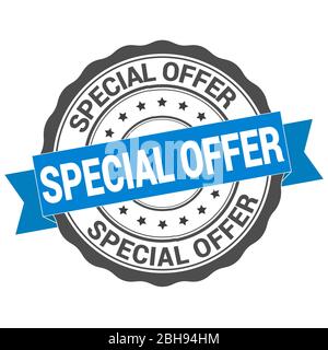 Offre spéciale cachet. Autocollant. Joint. Ruban rond grunge vintage. Panneau d'offre spéciale Illustration de Vecteur