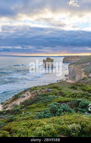 Paysage, douze Apôtres, Parc national de Port Campbell, Victoria, Australie, Océanie Banque D'Images