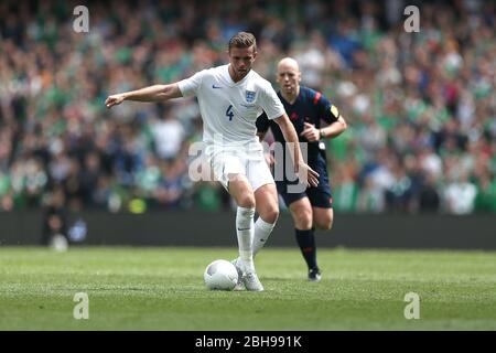 DUBLIN, REP DE L'IRLANDE. Jordan Henderson, Angleterre, lors du match international amical entre la République d'Irlande et l'Angleterre au stade Aviva, Dublin, Irlande, dimanche 7 juin 2015 (Credit: MI News) Banque D'Images