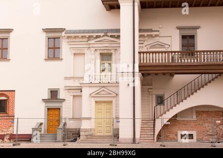 Cour du Palais des Grands Ducs de Vilnius, Lituanie Banque D'Images