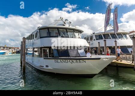 Tourboat Island Queen, Bayside Marketplace, Miamarina, Biscayne Boulevard, Downtown, Miami, Miami-Dade County, Florida, États-Unis, Amérique du Nord Banque D'Images