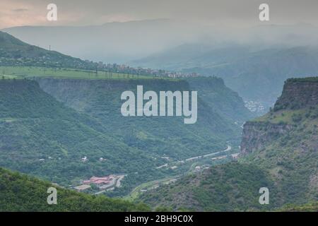 L'Arménie, Canyon Débède, Alaverdi, high angle view canyon Banque D'Images