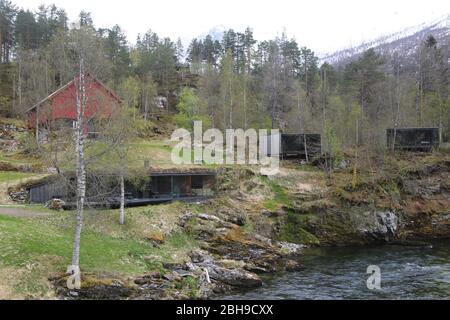 Juvet Landscape Hotel bâtiments Banque D'Images