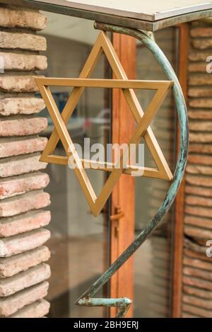 La Géorgie, Tbilissi, Vieille Ville, synagogue, étoile de David Banque D'Images