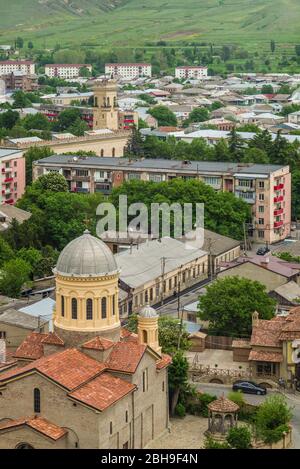 La Géorgie, Gori, augmentation de la ville de Gori Fortress avec Staline Museum Banque D'Images