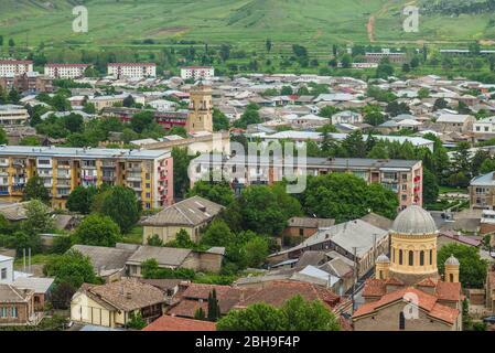 La Géorgie, Gori, augmentation de la ville de Gori Fortress avec Staline Museum Banque D'Images