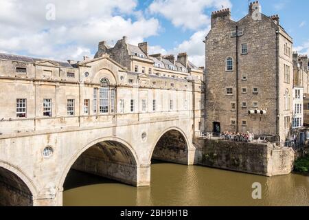 Pont Pulteney, Bath, Somerset, Angleterre, GB, Royaume-Uni Banque D'Images