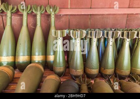 Cambodge, Siem Reap, Musée de la guerre, les bombes Banque D'Images