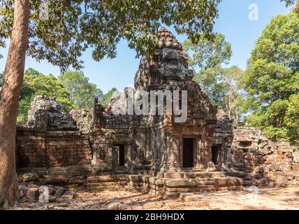 Cambodge, Angkor, Temple Ta Som Banque D'Images