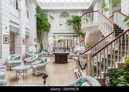 Thaïlande, Bangkok, Riverside, l'hôtel Mandarin Oriental, l'aile de l'auteur, de l'intérieur Banque D'Images