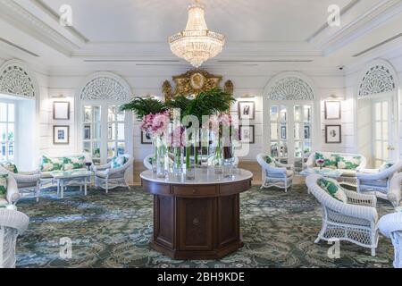 Thaïlande, Bangkok, Riverside, l'hôtel Mandarin Oriental, l'aile de l'auteur, de l'intérieur Banque D'Images