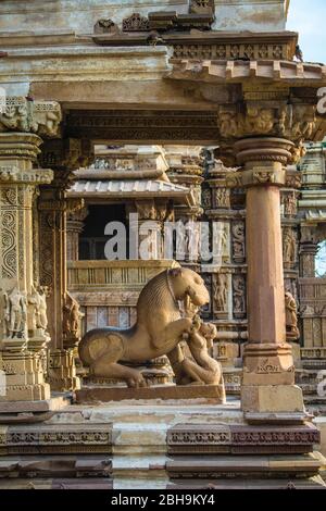 Temples de Khajuraho, Madhya Pradesh, Inde Banque D'Images
